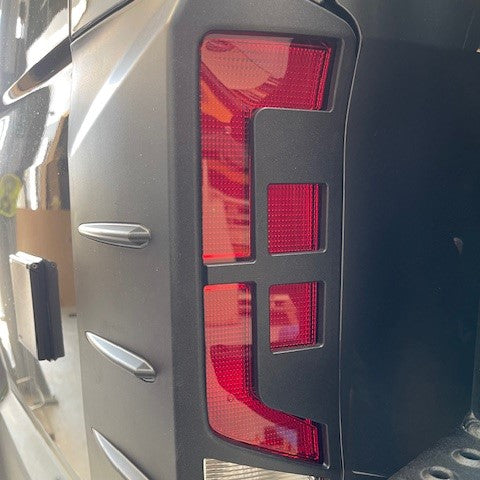 For VW Crafter Rear Light Guards Hammerite Ultimate Matte Black (2018-2025) | Tail Light Protectors