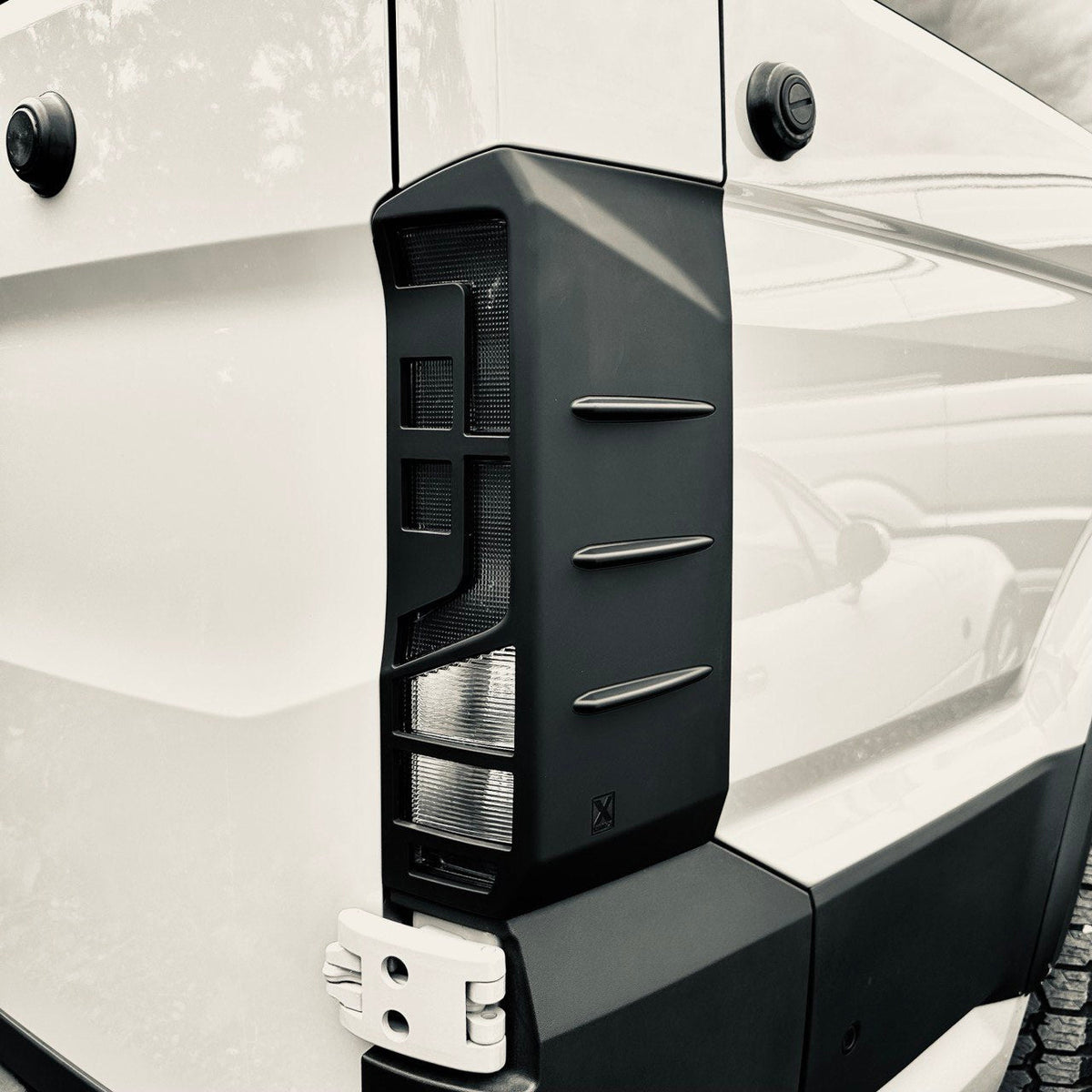 For VW Crafter Rear Light Guards Hammerite Ultimate Matte Black (2018-2025) | Tail Light Protectors