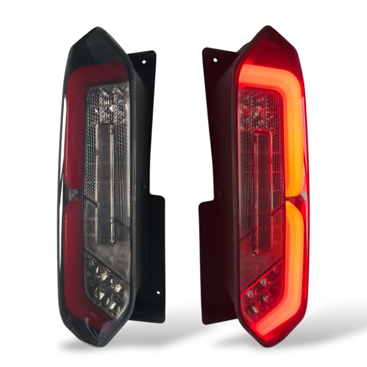 For New Ford Transit Custom 2024-2026 Full LED Rear Lights | Smoked Tail Light Upgrade