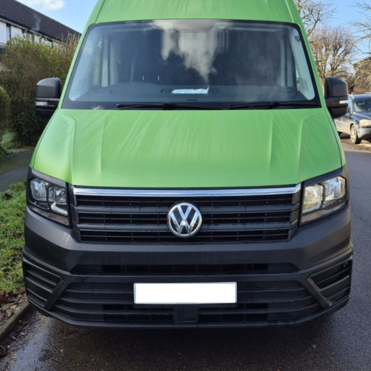 VW Crafter Headlight Guards Hammerite Ultimate Matte Black (2018-2025) | Front Headlight Protectors