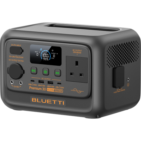 BLUETTI Premium 30 V2 600W Portable Power Station, 1500W Power Lifting, LiFePO4 Battery for Camping