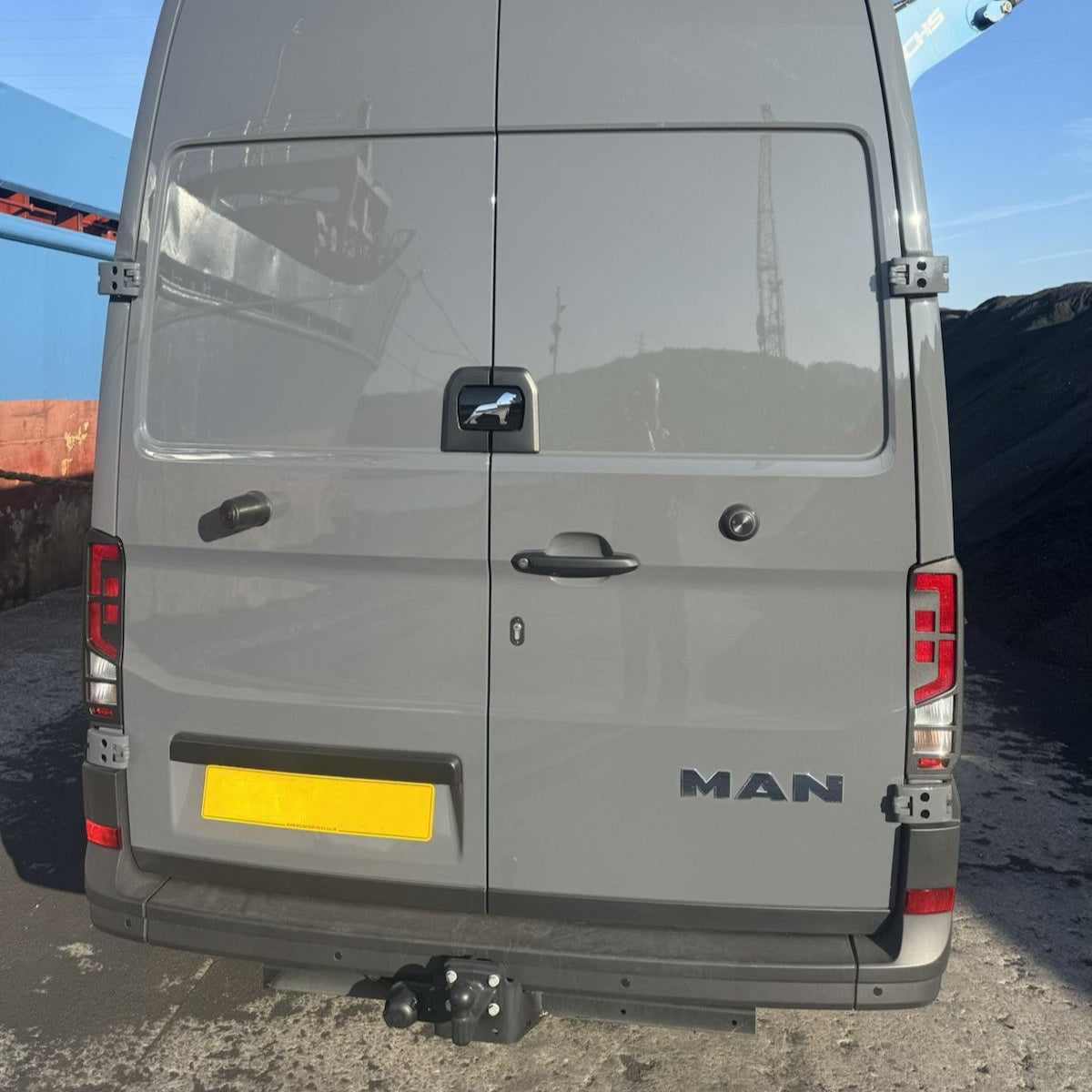 For VW Crafter Rear Light Guards Hammerite Ultimate Matte Black (2018-2025) | Tail Light Protectors