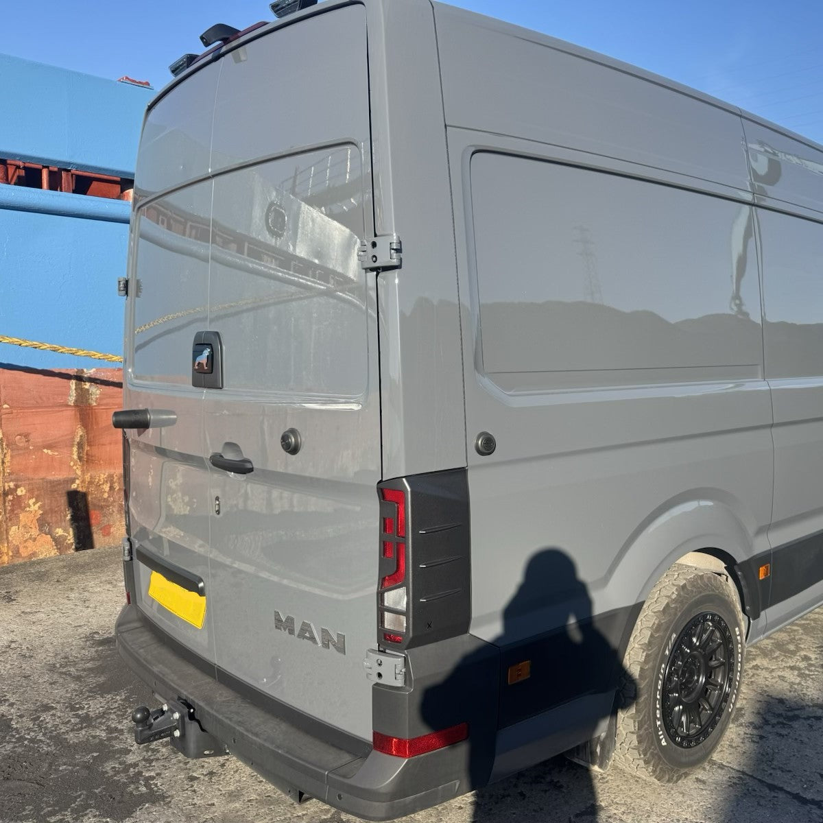 For VW Crafter Rear Light Guards Hammerite Ultimate Matte Black (2018-2025) | Tail Light Protectors