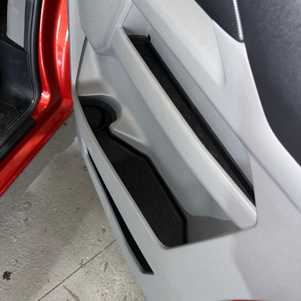 For New Ford Transit Custom 2024-2026 Rubber Door Pocket Inserts | Non-Slip Storage Mats