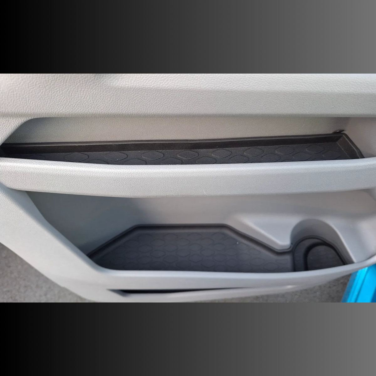 For New Ford Transit Custom 2024-2026 Rubber Door Pocket Inserts | Non-Slip Storage Mats