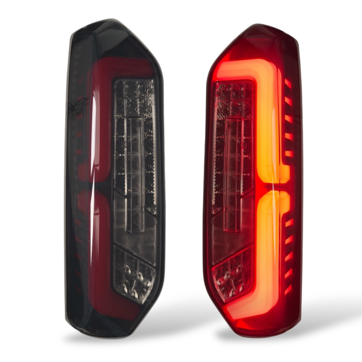 For New Ford Transit Custom 2024-2026 Full LED Rear Lights | Smoked Tail Light Upgrade