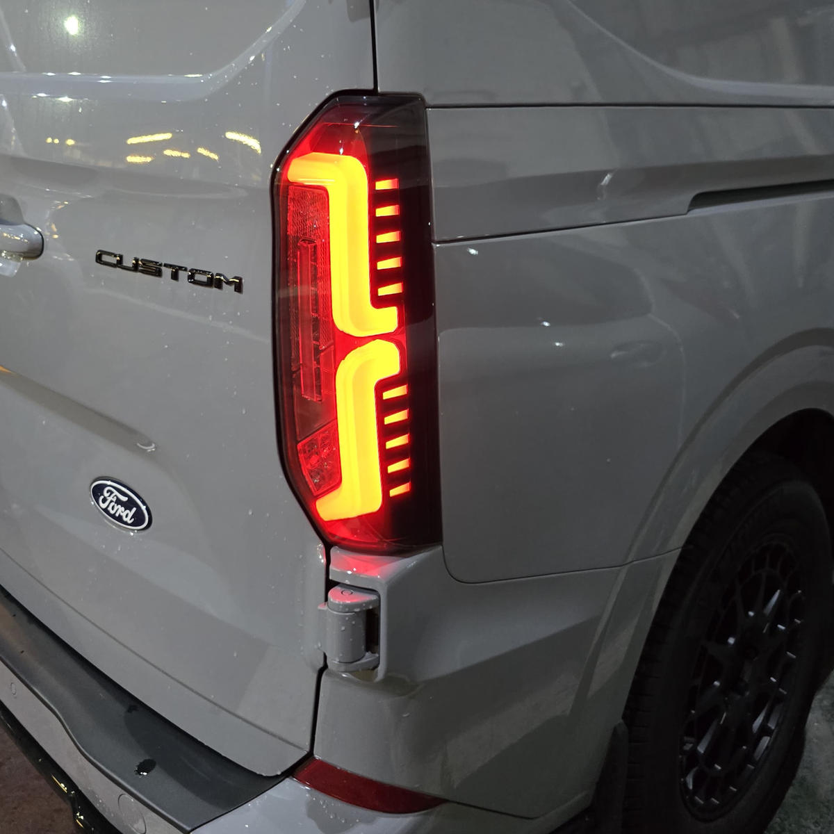 For New Ford Transit Custom 2024-2026 Full LED Rear Lights | Smoked Tail Light Upgrade