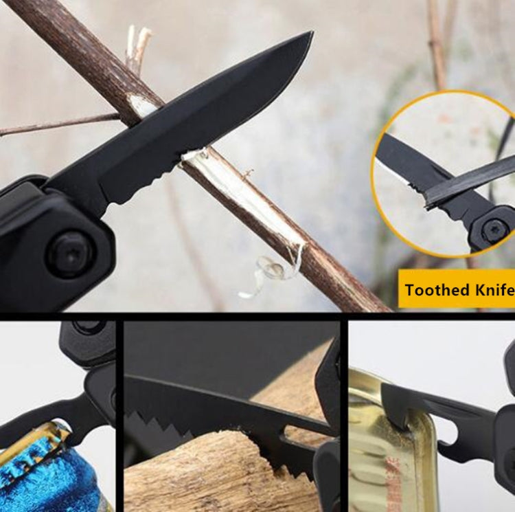 15 in 1 Outdoor Camping Survival Tool, Foldable Multifunctional Pocket Plier