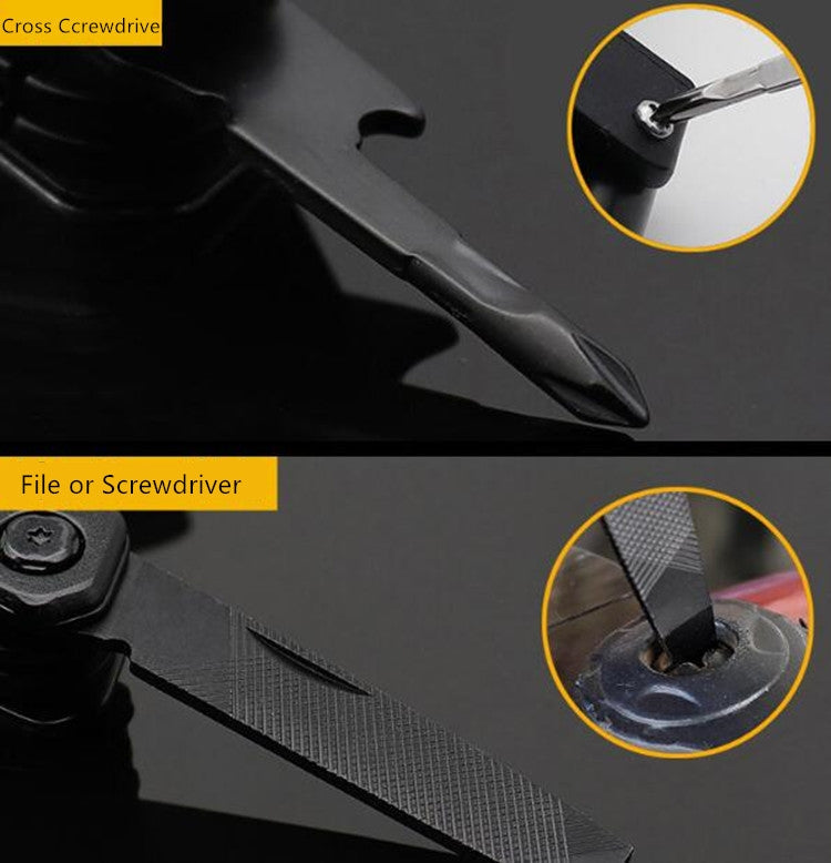 15 in 1 Outdoor Camping Survival Tool, Foldable Multifunctional Pocket Plier