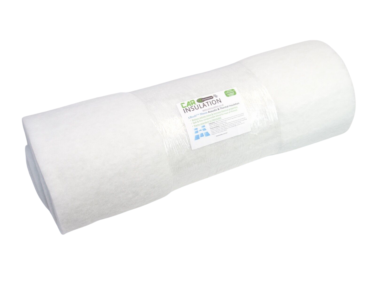50mm Camper Van Thermal Insulation White Fleece Absoft Material