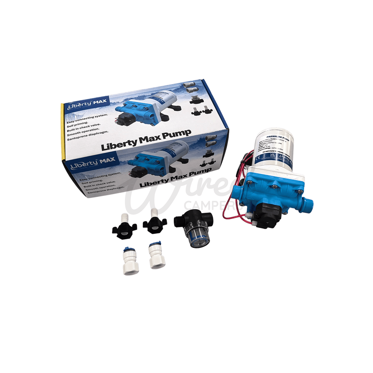 Liberty Max Pump – 10 Litre 30 PSI Camper Van Water Pump - 12V DC