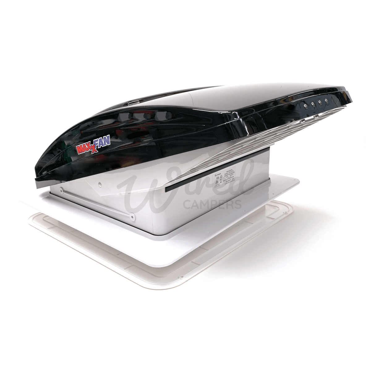 MaxxAir MaxxFan Deluxe Remote Controlled Automatic Roof Fan Vent - Smoked Lid