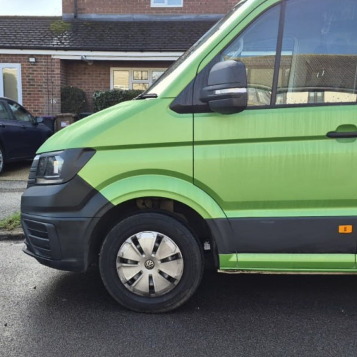 VW Crafter Headlight Guards Hammerite Ultimate Matte Black (2018-2025) | Front Headlight Protectors