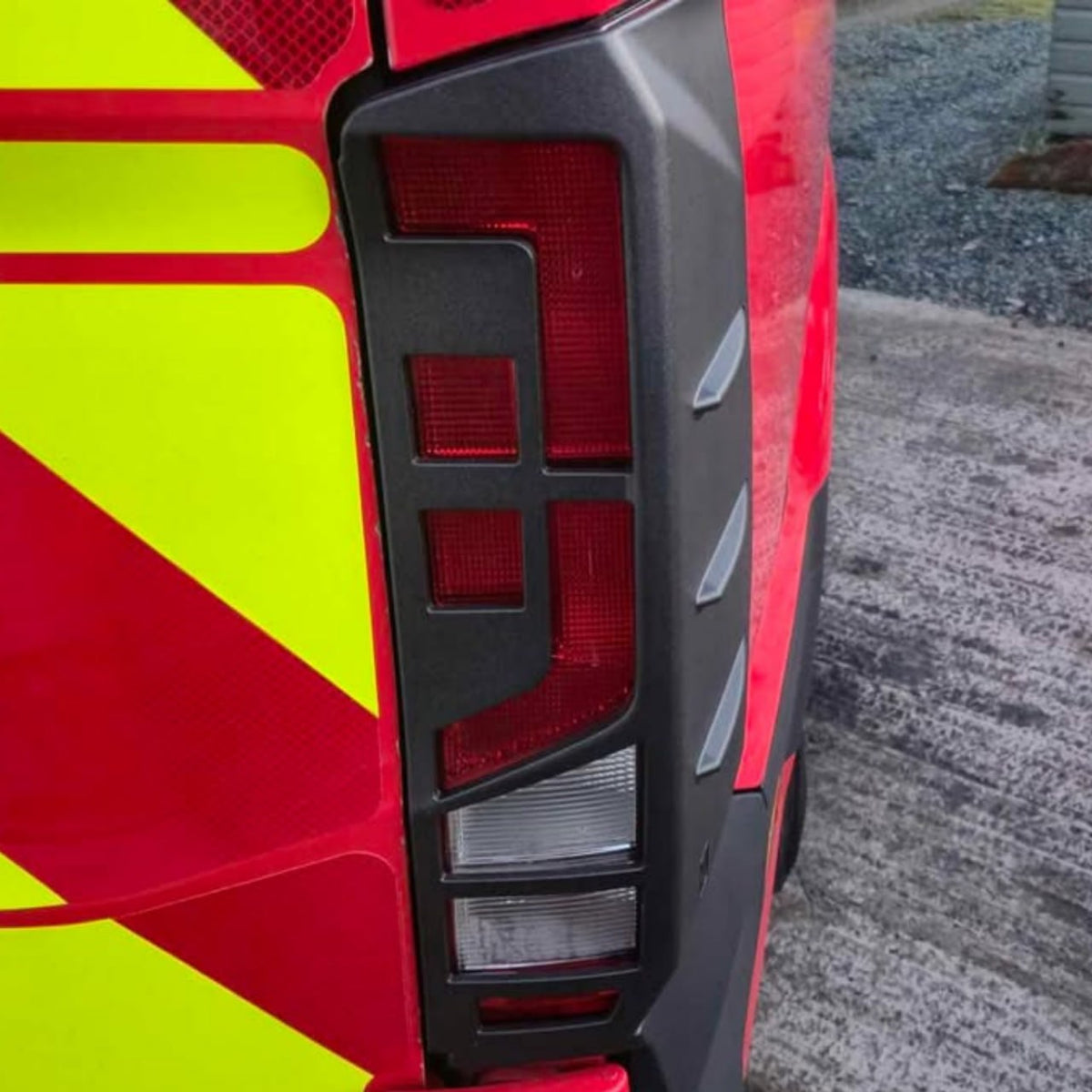 For VW Crafter Rear Light Guards Hammerite Ultimate Matte Black (2018-2025) | Tail Light Protectors