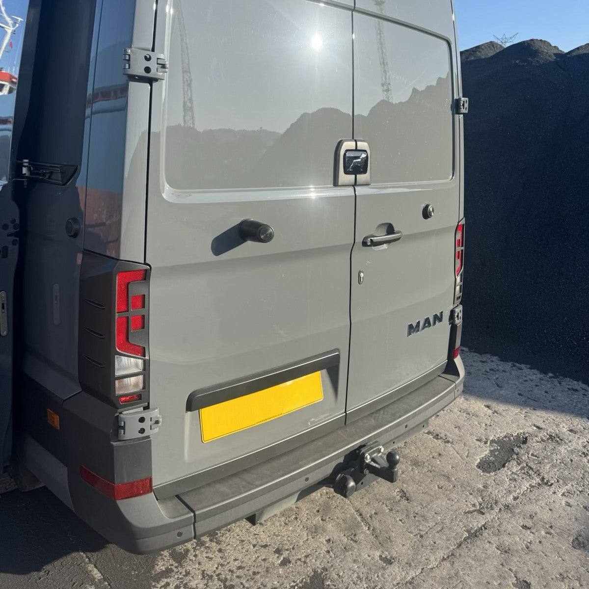 For VW Crafter Rear Light Guards Hammerite Ultimate Matte Black (2018-2025) | Tail Light Protectors